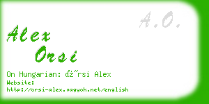 alex orsi business card